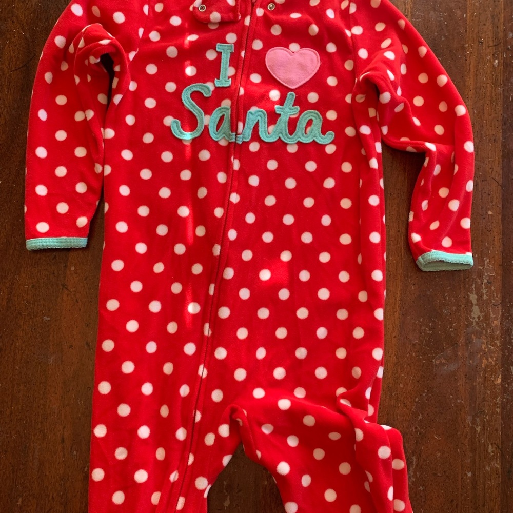 Carter’s fleece Santa pajamas 4T